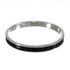 Silver Southwest Jet Inlay Stackable Ring Size 6-3/4 AX89040
